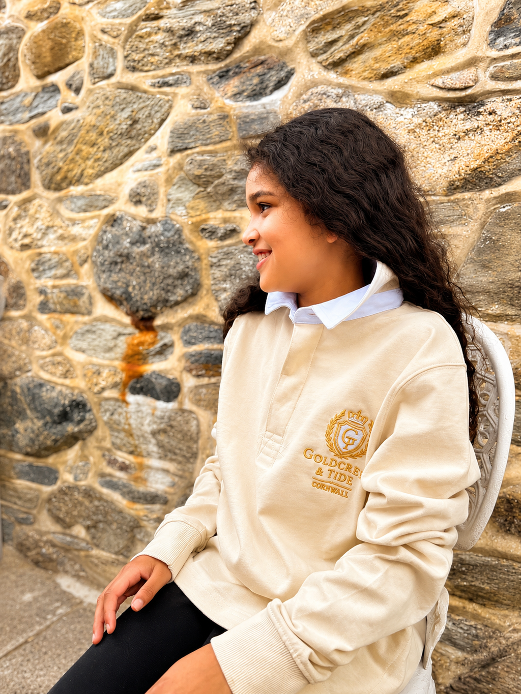 Goldcrest & Tide Cream Rugby Shirt
