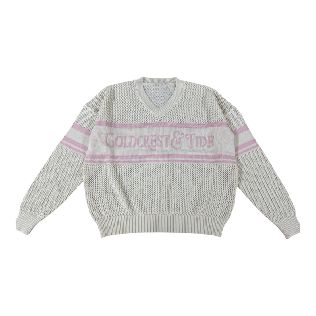 Pink & Cream Chunky Knit Heritage Jumper