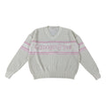 Pink & Cream Chunky Knit Heritage Jumper