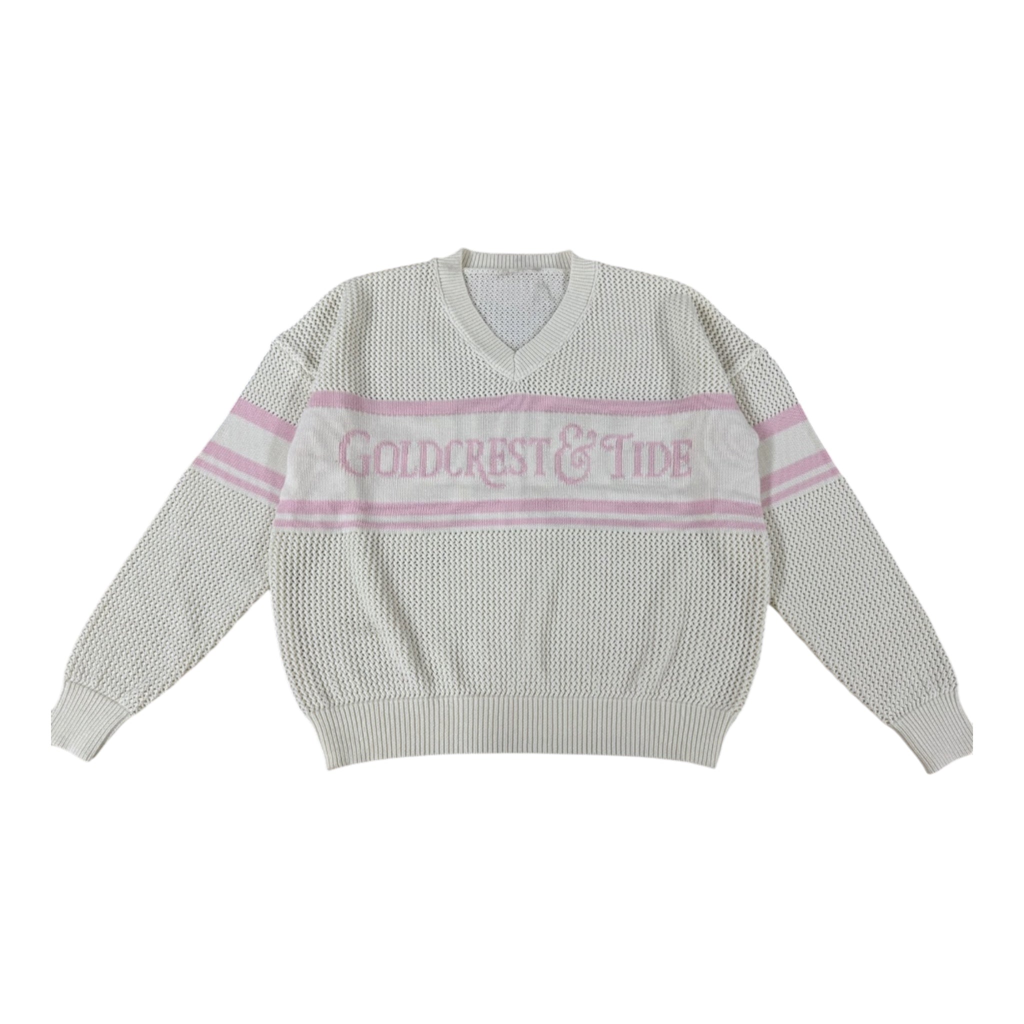 Pink & Cream Chunky Knit Heritage Jumper